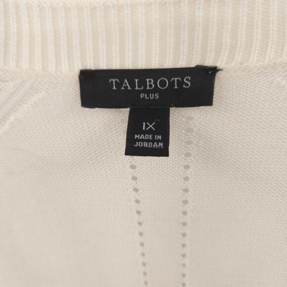 Talbots striped button up cardigan sweater Size 1X long sleeve nautical preppy - Picture 6 of 10